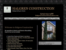Tablet Screenshot of halgrenconstruction.com